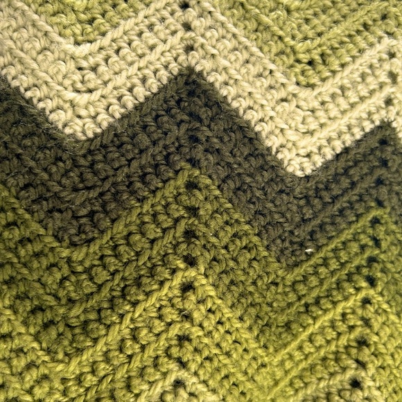 Handmade throw blanket green - Picture 1 of 9